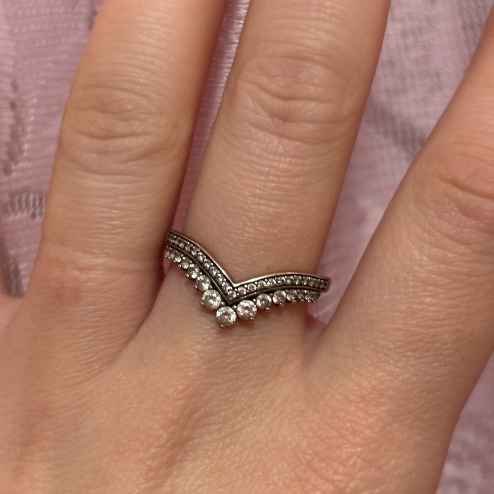 Pandora Princess Wishbone Ring